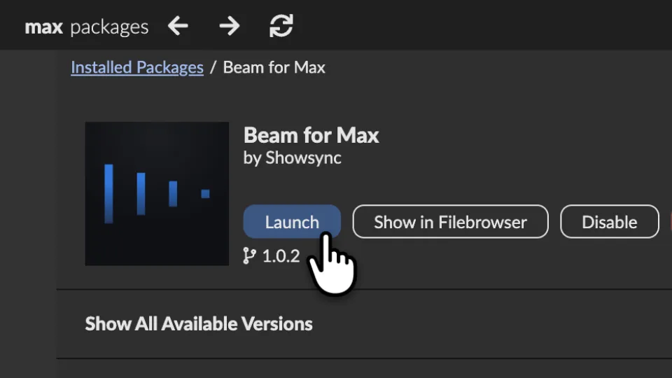 Launch the Beam for Max Overview