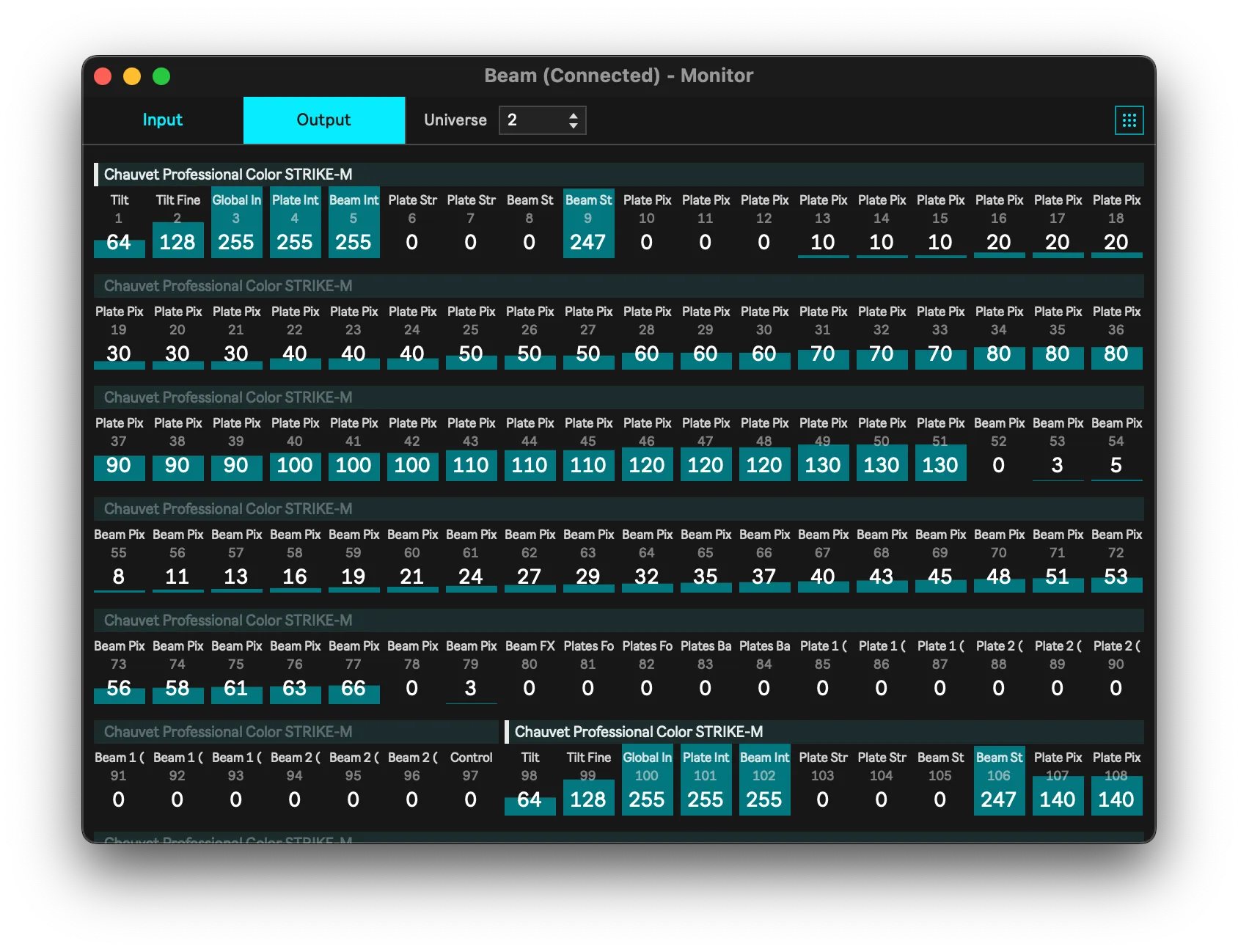 Monitor, Grid view