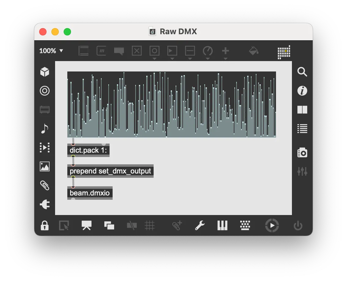 Raw DMX patch example